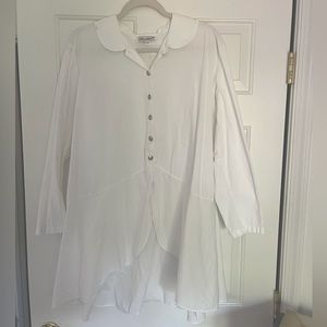 Button Down High Low blouse